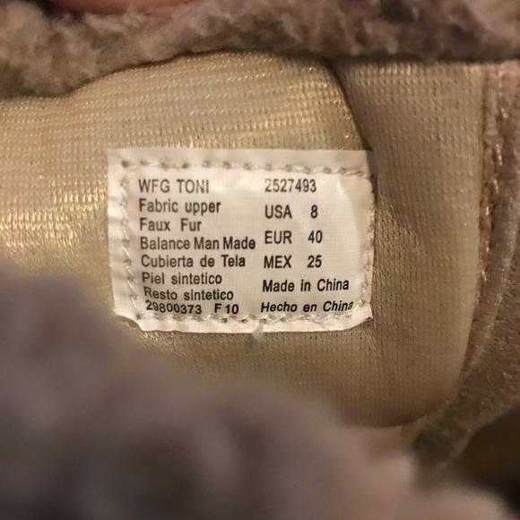 Faded Glory Cream Wedge Sweater Boots Size 8 VGC - Picture 6 of 7